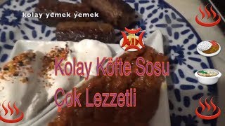 Tekirdağ Köfte Sosu  Kolay Pratik Köfte Sosu [upl. by Linker]