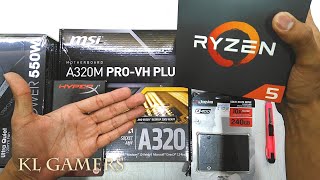 AMD Ryzen 5 2600 msi A320M PROVH PLUS HyperX FURY A400 SSD GTX 1070 GAMING RIG 2019 [upl. by Ylrebmek26]