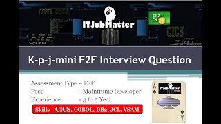 Mainframe Developer F2F Interview Question  3  Job Interview Coaching [upl. by Eudo]