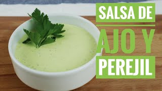 Salsa de Ajo y Perejil Casera  Receta Rápida [upl. by Yelnek]