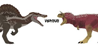 Dc2animation Spinosaur vs disney carnotaur [upl. by Gayler90]