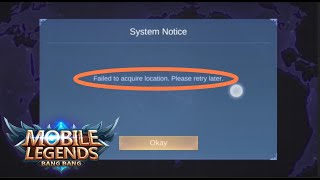 Fix Failed to acquire location error on mobile legend [upl. by Ollie]