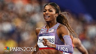 Who won the womens 200m final at the Paris Olympics [upl. by Edora]