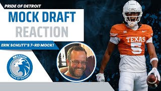 Diving into Detroit Lions 7Round Mock Draft from Erik Schlitt [upl. by Sihtam]