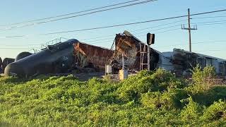 Train derailment in Donaldsonville Louisiana on Oct 18 2024 [upl. by Melita661]