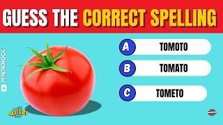 GUESS THE VEGETABLE CORRECT SPELLING CHALLENGE [upl. by Atiuqin856]