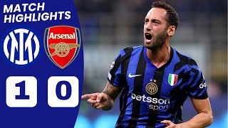 Inter Milan vs Arsenal 10 HIGHLIGHTS  Calhanoglu Goal vs Arsenal [upl. by Birmingham]