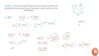 NCERT  Class IX  AREAS OF PARALLELOGRAMS  Solved Examples  Question No 2 [upl. by Saihtam]