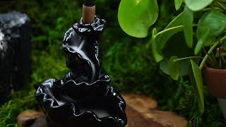 Waterfall Ceramic Backflow Incense Burner [upl. by Serolod]