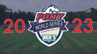 2023 Dicks Sporting Goods Pony League World Series Game 1 Palmview TX vs Bay County MI [upl. by Ruenhs]