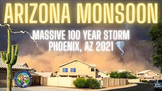 Arizona MONSOON Storm Causes Major Damage In Phoenix AZ Valley  Arizona Microburst  Haboob [upl. by Davena]