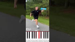 Running With Bigger And Bigger Feastables MrBeast  Octave Piano Tutorial [upl. by Irik]