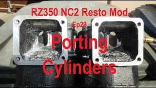 RZ350 NC2 Resto Mod Ep29 – Porting Cylinders [upl. by Amikehs726]