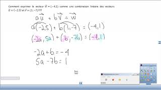Combinaison linéaire de vecteurs [upl. by Naujat]