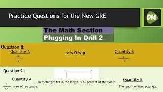 GRE Math Practice Plugging In Variables amp Rectangle Dimensions [upl. by Artair]