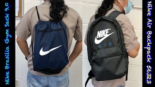 Nike Bags  Nike Brasilia Gym Sack 90 amp Nike Air Backpack  unboxing [upl. by Ada]