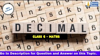 Class 6 – Maths – Applications of Decimals  Representing Money Length and Weight amp Operations [upl. by Kennard]