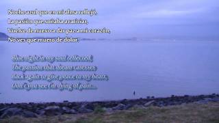 ♥ quotNoche Azulquot lyrics  by Placido Domingo [upl. by Batruk]