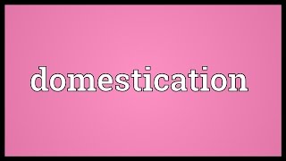 Domestication Meaning [upl. by Alliehs]