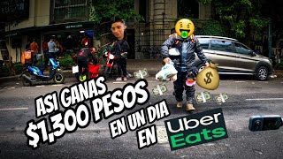 MI PRIMERA VEZ REPARTIENDO EN UBER EATS GANAMOS ESTÓ EN SÓLO 8 HRS🤑💰🤑 [upl. by Brightman989]