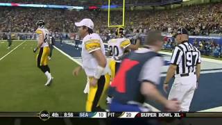 Super Bowl XL  Antwaan Randle Els 43 yard touchdown pass to Hines Ward [upl. by Enelyar]