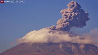 Sep 5 2023 Strombolian Eruption from Popocatépetl Volcano Mexico [upl. by Alled]