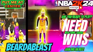 PUT ME AT ANY POSITION IM HOOPIN CENTER BEAR IN THE REC nba2k24 beardabeast [upl. by Suzan72]