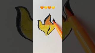 Painting tutorial  How To Color Fire CreativeArt Satisfying [upl. by Ellednek]