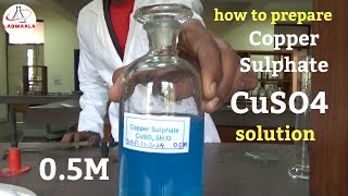 how to prepare cuso4 copper sulphate solution lab reagent [upl. by Heshum]