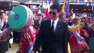 Sikyong Lobsang Sangay welcomed in Paris [upl. by Narat]