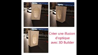 TUTO 3D BUILDER Illusion optique  Visage qui vous suit du regard [upl. by Cathyleen346]