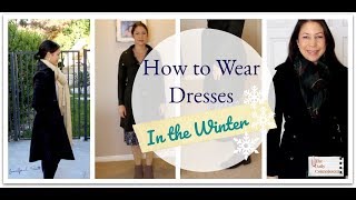 How to Wear Dresses in the Winter  TenItem Wardrobe  Jennifer L Scott [upl. by Holmun]