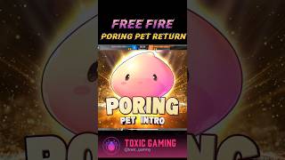 PORING PET RETURN 😍🥵 PORING PET ABILITY 😲 freefirefacts fffacts freefire shorts goddangeryt [upl. by Crifasi]