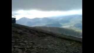 Llanberis Snowdon Mountain Railway  Wydffa 3 going down Mount Snowdon July 2009 [upl. by Joella]