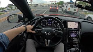 2021 Infiniti Q50 Red Sport 400  POV Test Drive  060 [upl. by Kaz]