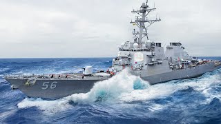 Life Inside Gigantic US Navy Destroyer Ship Battling Massive Waves [upl. by Chappell]