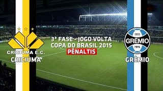 Pênaltis  Criciúma 3 x 4 Grêmio  Copa do Brasil  21072015 [upl. by Forester928]