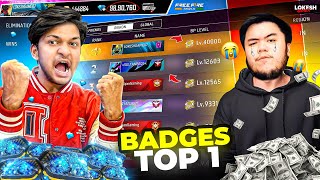 RIP Dyland Pros 😂 Global Top 1 55000 Badges Lokesh Gamer Free Fire Max [upl. by Aninotna]