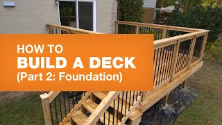 How to Build Deck Foundation How to Build a Deck Part 25 [upl. by Letrice]