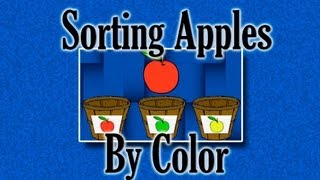 Sorting Apples By Color  learning video for children [upl. by Slein]