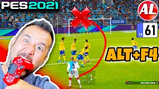 SONUNDA ALTF4 ÇEKTİM HAMSIK GELİYOR MU CARLOS VE YİNE DİREKLER  PES 2021 ANALİG 61 [upl. by Penhall217]