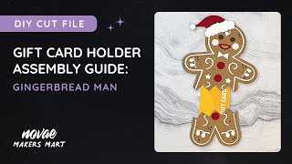 Christmas Gift Card Holder  DIY Gingerbread Man Gift Card Holder Template [upl. by Kcirddor]