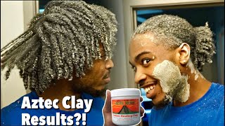 FIRST AZTEC CLAY MASK ON THICK 4C HAIR [upl. by Weintrob]