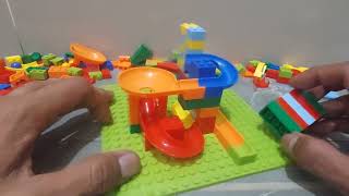 satisfying building blocks marble run  blocks asmr  marble run asmr asmr marblerun toys [upl. by Lina]