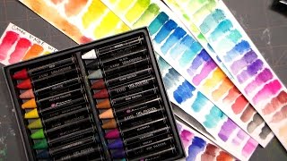 NEW Prima Watersoluble Oil Pastels Review and Comparison [upl. by Euphemiah]