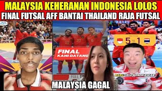 MALAYSIA KEHERANANANINDONESIA LOLOS DI FINAL DAN KALAHKAN THAILAND DI PIALA FUTSAL AFF [upl. by Nadean]