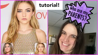 How to use Faceapp to combine two celebrity faces to make their child Please Adopt Me TikTok Filter [upl. by Hermina158]