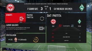 FIFA 22 Modalità Carriera 10 giornata della Bundesliga Entraicht Francoforte Wender Brema [upl. by Conni370]