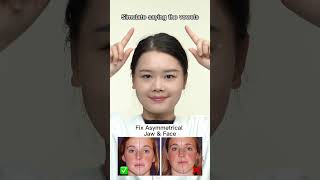 Quickly to fix asymmetrical jaw amp face 👀👀facemassage faceyoga facelift massage viral jaw fyp [upl. by Eceinert]