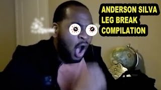 Anderson Silva Breaks Leg  Reaction Compilation [upl. by Chloras]